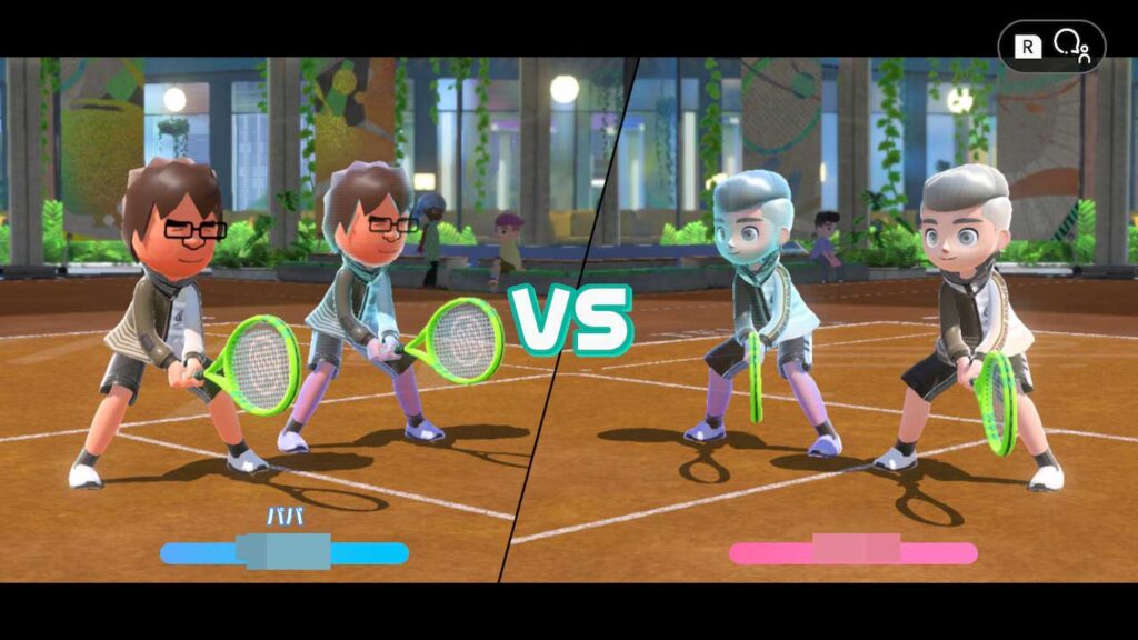 Nintendo Switch Sports　テニス対戦画面