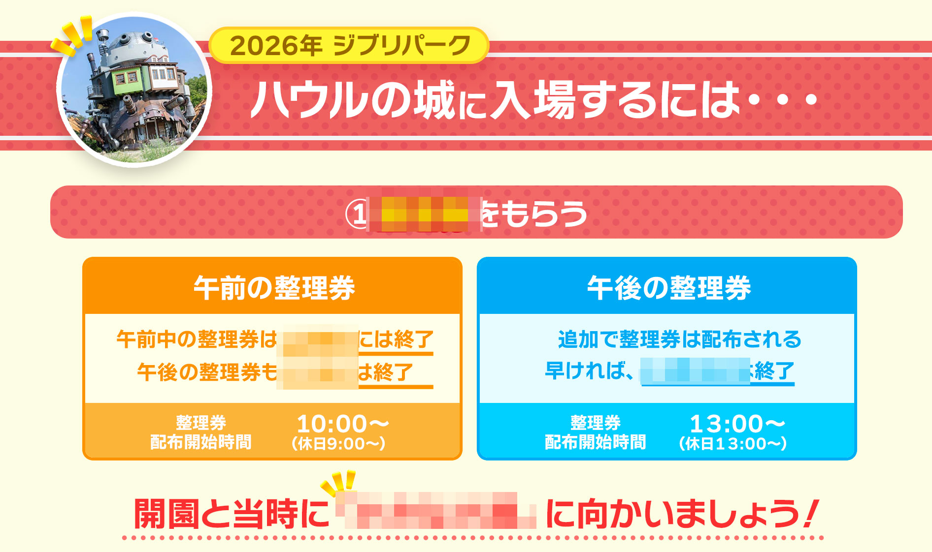 ジブリパーク魔女の谷へ移行！ハウルの城に確実に入る方法とは！？