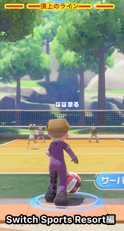 SwitchSportsResortのバレーで早いサーブを打つ方法をゆっくり解説!